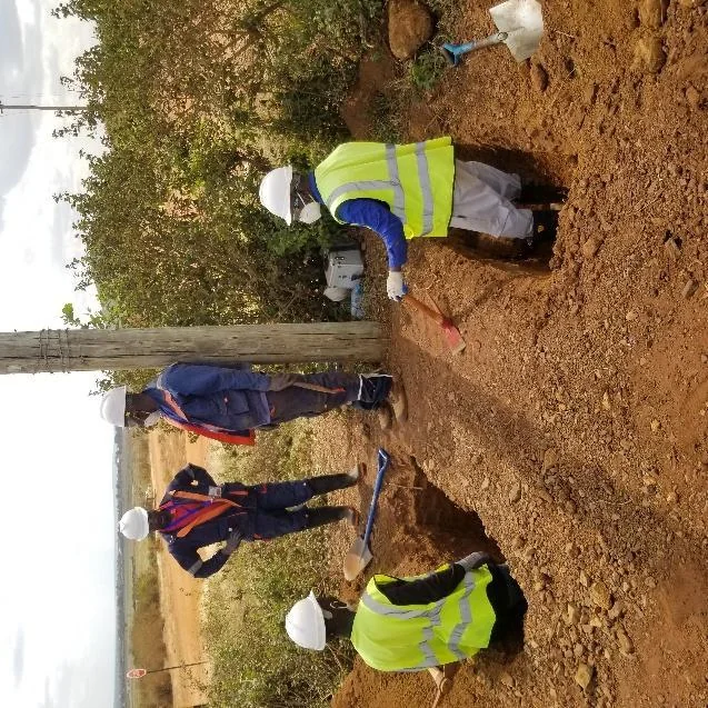 Pole-pit excavation