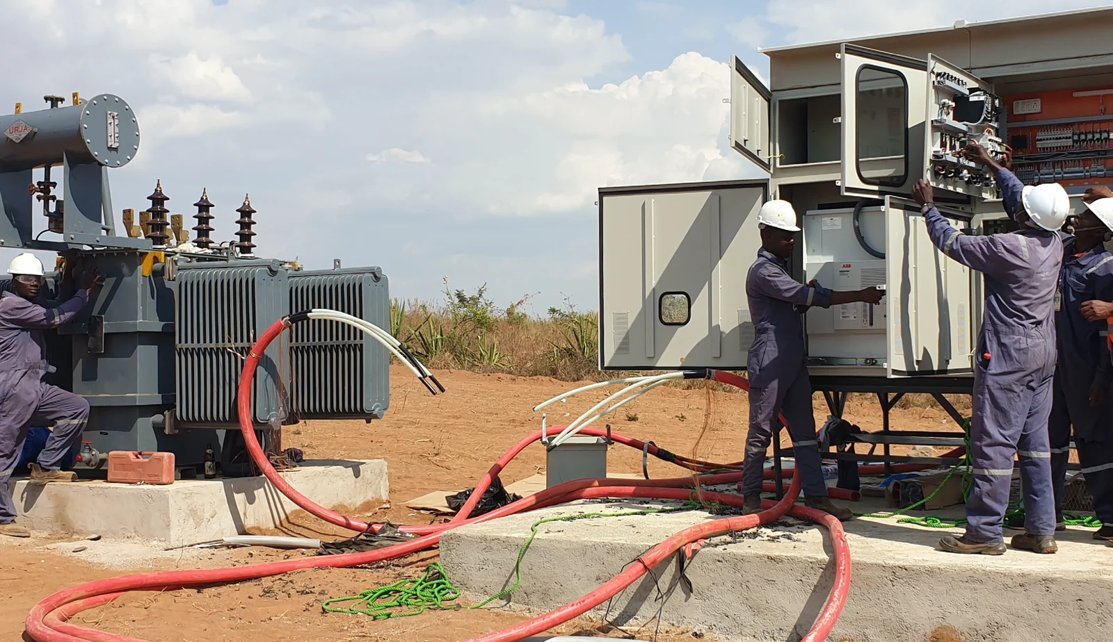KELM technicians carrying out transformer maintenance