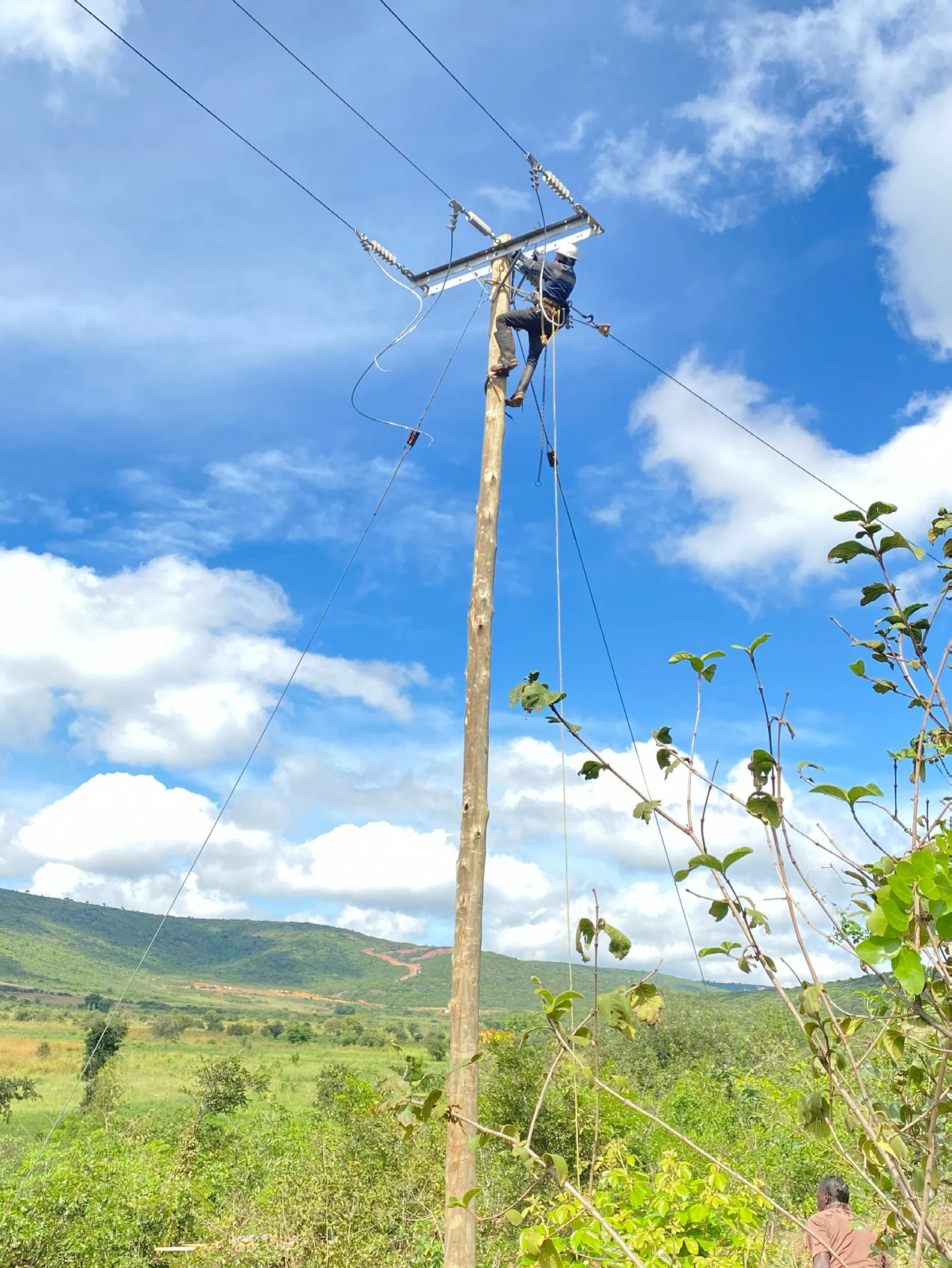 Completed KELM overhead distribution line
