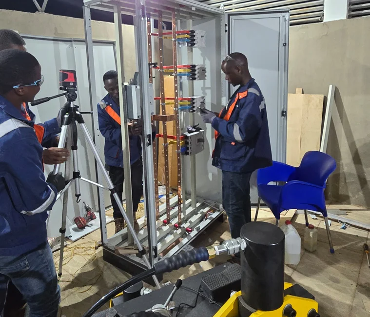 KELM team testing an electrical panel