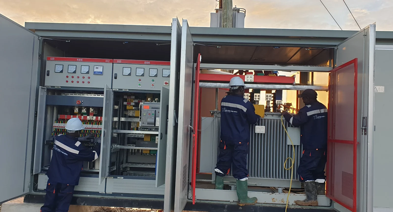Open switchgear lineup during KELM installation